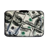 Aluminium visitekaartjes / creditcard / bankpassen houder - Dollar patroon