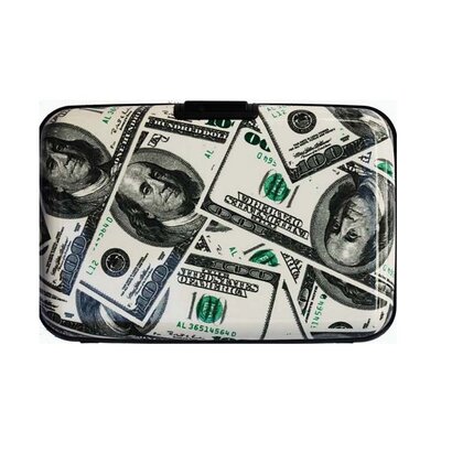 Aluminium visitekaartjes / creditcard / bankpassen houder - Dollar patroon