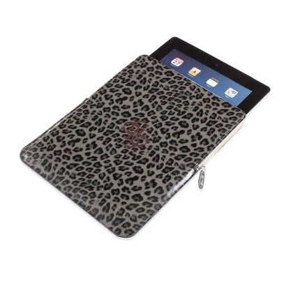 iPad 2 / 3 / 4 Stijlvolle panter sleeve hoes 10 inch met rits- Guess