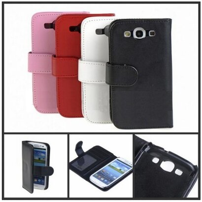 Samsung Galaxy S2 / i9100 lederen flip hoes - met bankpas vakjes