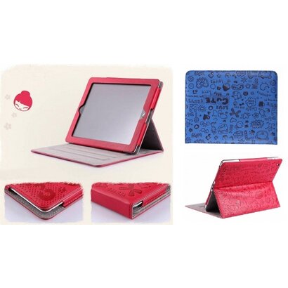 iPad Air (iPad 5) lederen hoes - Rood of Blauw