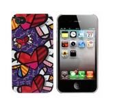 iPhone 4 / 4S hoesje - Hartjes patroon