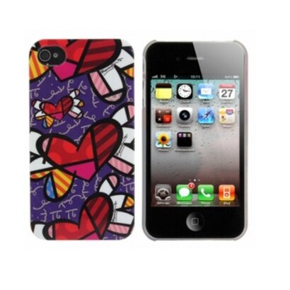 iPhone 4 / 4S hoesje - Hartjes patroon