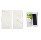 iPhone 5 / 5S lederen flip hoes - met bankpas vakjes & kussen patroon