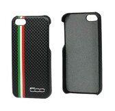 iPhone 5 / 5S Originele Fiat 500 hoes met Carbon - Zwart