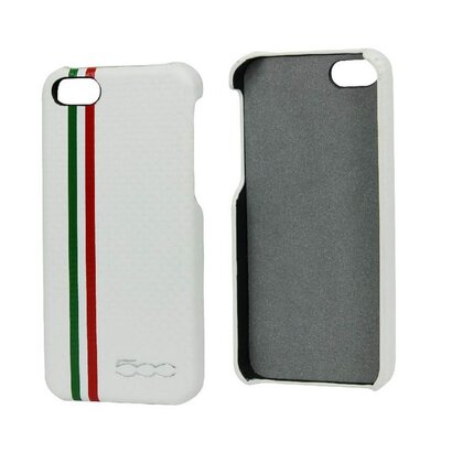 iPhone 5 / 5S Originele Fiat 500 hoes met Carbon - Wit