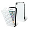 iPhone 4 / 4S echt lederen flip hoes met kussen patroon - Origineel Muvit