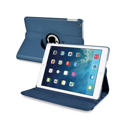 iPad Air (iPad 5) lederen 360 hoes - Donker blauw