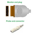 Unimed Temp. Adapter Cable, reus. probe, GE Marquette, 0.3m