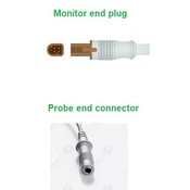 Unimed Temp. Adapter Cable, reus. probe, Datascope, 0.3m