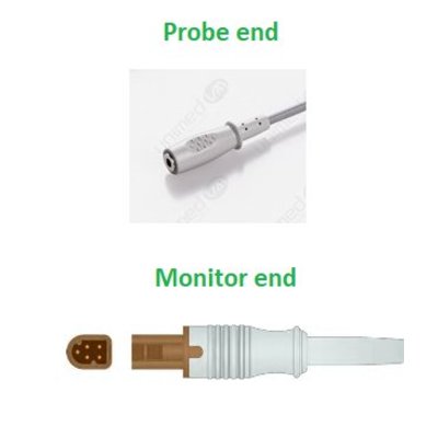 Unimed Temp. Adapter Cable for disposable probe, Mindray, for Philips disposable