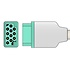 Unimed 3-lead ECG Lead Wire, SNAP, GE Marquette