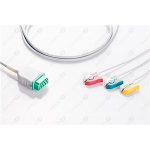 Unimed 3-lead One Piece Cable, GRABBER, GE Marquette