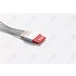 Unimed 5-lead ECG Leadwires, SNAP, Philips/HP  -RED