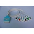 Unimed Dräger/Siemens, Disposable 6-lead SNAP,shielded ribbon cable, 90cm, 10pc/pck