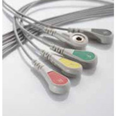 Unimed 5-lead ECG One Piece Cable, SNAP, Datascope/ Mindray