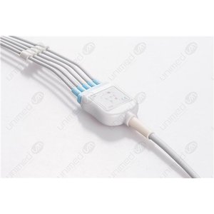 Unimed 5-lead  One Piece Cable, GRABBER, GE/ Marquette