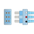 Unimed Philips Twin Pin (AA Style), Disposable 3-lead SNAP,shielded ribbon cable, 90cm, 10pc/pck