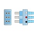 Unimed Philips Twin Pin (AA Style), Disposable 3-lead SNAP,shielded ribbon cable, 90cm, 10pc/pck