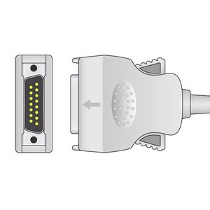 Unimed 10-lead EKG Trunk Cable, GE Marquette, +Resister