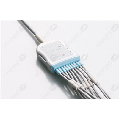 Unimed 10-lead One Piece EKG Fixed Cable, Banana, GE Marquette