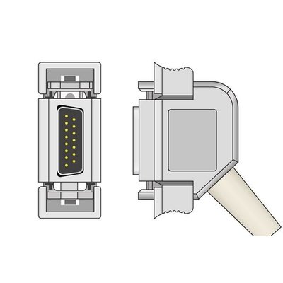 Unimed 10-lead One Piece EKG Fixed Cable+ Resister ,Grabber, Hellige/Siemens Hormann/Bosch