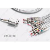 Unimed 10-lead One Piece EKG Fixed Cable + Resister, Banana, Philips/HP, Welch Allyn