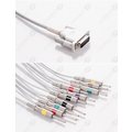 Unimed 10-lead One Piece EKG Fixed Cable, Needle, Philips/HP