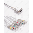 Unimed 10-lead One Piece EKG Fixed Cable + Resister, Needle, Philips/HP , Welch Allyn