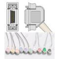 Unimed 10-lead One Piece EKG Fixed Cable + Resister,Snap, Hellige/Siemens Hormann/Bosch