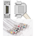 Unimed 10-lead One Piece EKG Fixed Cable + Resister, Needle, Hellige/Siemens Hormann/Bosch