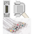 Unimed 10-lead One Piece EKG Fixed Cable ,Needle, Hellige/Siemens Hormann/Bosch