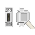 Unimed 10-lead EKG Trunk Cable + Resister, Hellige/ Siemens Hormann/ Bosch