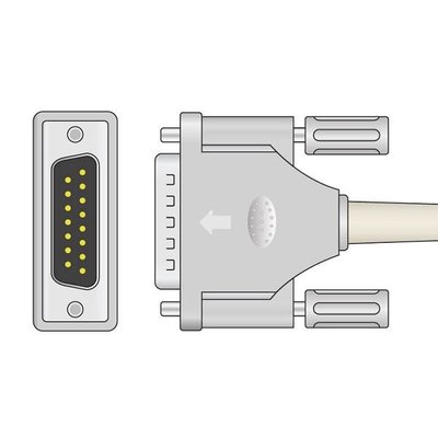 Unimed 10-lead EKG Trunk Cable + Resister, Philips/HP