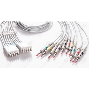 Unimed 10-lead EKG integrated Leadwires, 4mm banana, GE Multi-Link