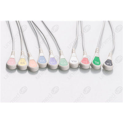 Unimed 10-lead EKG patient  Leadwires, Snap, GE AM4/AM5