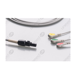 Unimed 3-lead One Piece Cable, SNAP, Welch Allyn