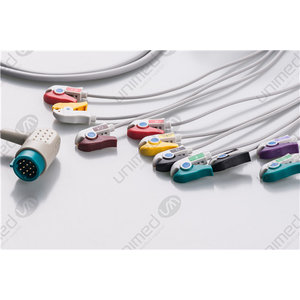 Unimed 10-lead One Piece Cable, GRABBER, Medtronic-Physiocontrol