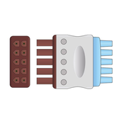 Unimed 5-lead ECG Leadwires, Individual, SNAP, GE Multilink