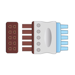 Unimed 5-lead ECG Leadwires, Individual, SNAP, GE Multilink