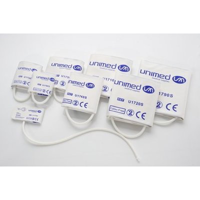 Unimed NIBP Disposable Soft Fiber Cuff with Connector C55 Single Tube, 5pcs/box