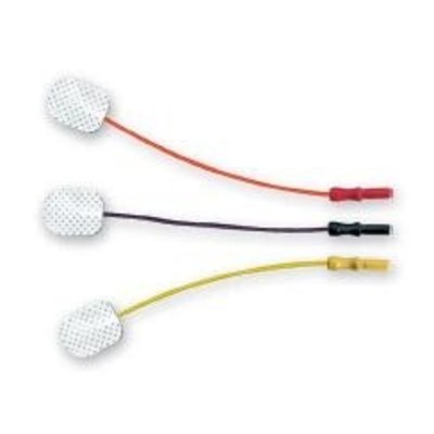 EF Medica ECG Disp. Prewired EOG Electrode, 20x25mm, 100cm leadwire, Safety Din, 6Pc/Pck