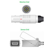 Unimed SpO2, Adapter/Extension Cable, Nellcor non-Oximax, 2.2m, 5720084
