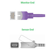 Unimed SpO2, Adapter/Extension Cable, Nellcor non-Oximax, 0.3m