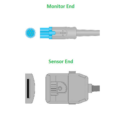 Unimed SpO2, Adapter/Extension Cable, M-Tech, 2.2m, MS17041