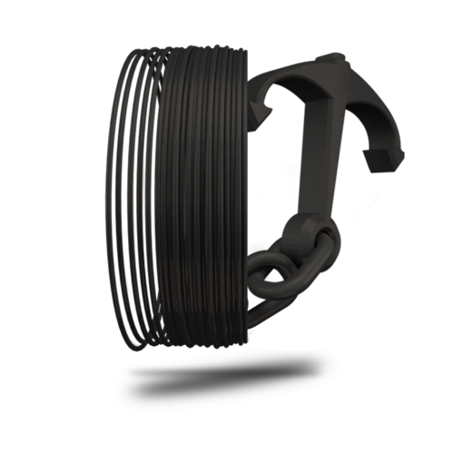  Treed Longchain Nylon PA12, RAL 9005 - Black Hole - professioneel filament, 500 gram (0.5 KG) 