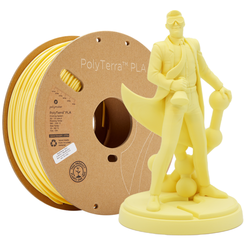  Polymaker PolyTerra™ PLA Banaan/Pastel Geel, 1KG 3D filament 