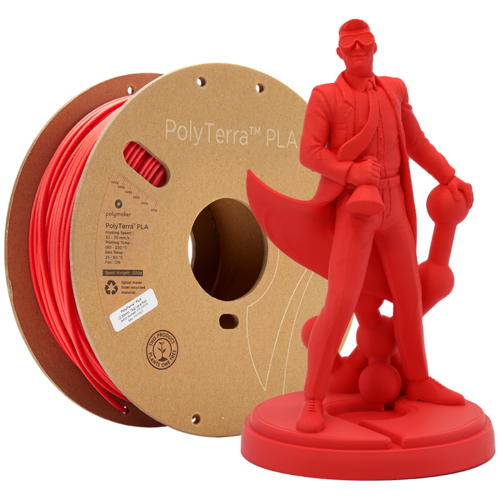  Polymaker PolyTerra™ PLA Lava Red/Rood-Pantone 2235, 1KG 3D filament 