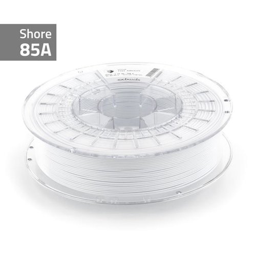  Extrudr Flex semiSoft 85A - Signal White RAL 9003 flexible TPU filament , 750 grams 