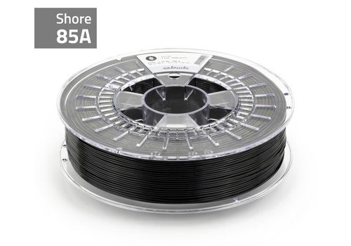  Extrudr Flex semiSoft 85A - Traffic Black RAL 9017/zwart flexibel TPU filament , 750 gram 